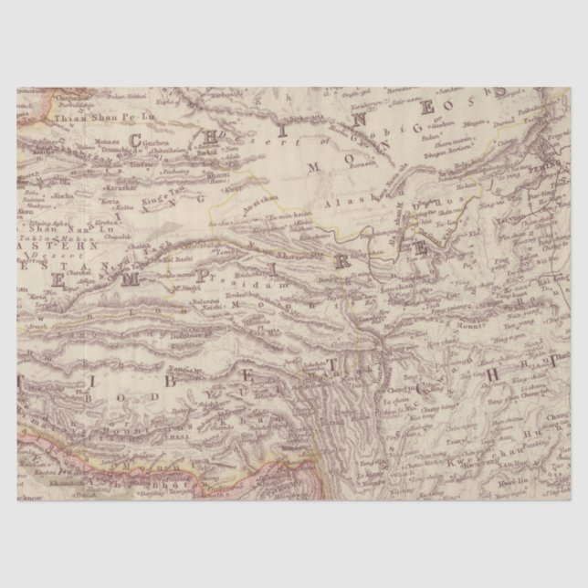 Vintages Kartendesign 3 Seidenpapier (Vorderseite)