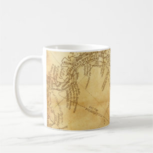 Vintages Kartenhintergrundpapier Kaffeetasse