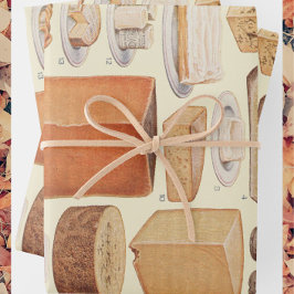 Vintages Käsediagramm Geschenkpapier Set