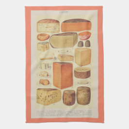 Vintages Käsediagramm Geschirrtuch