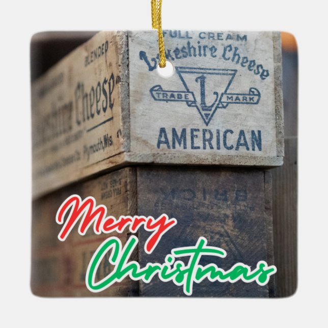 Vintages Käsesiegel Keramikornament (Vorderseite)