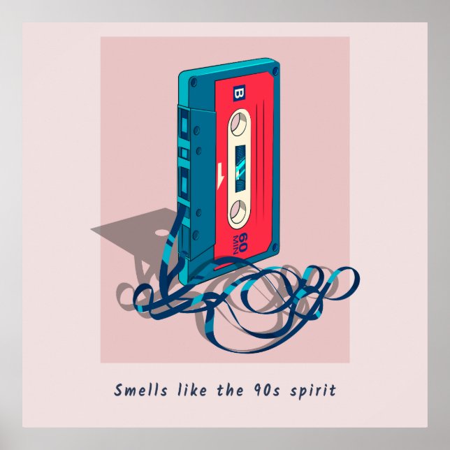 Vintages Kassettenband der 90er Jahre Poster (Vorne)