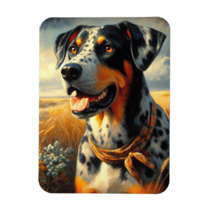 Vintages Katahoula Leopard Hundepainting Magnet