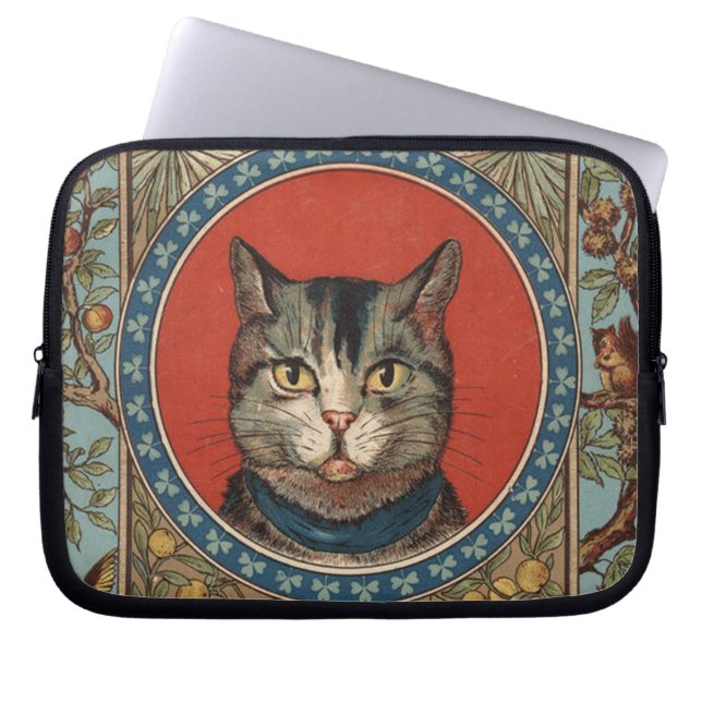 Vintages Katzenleben für Kitty Cat Classic Laptopschutzhülle (Vorderseite)