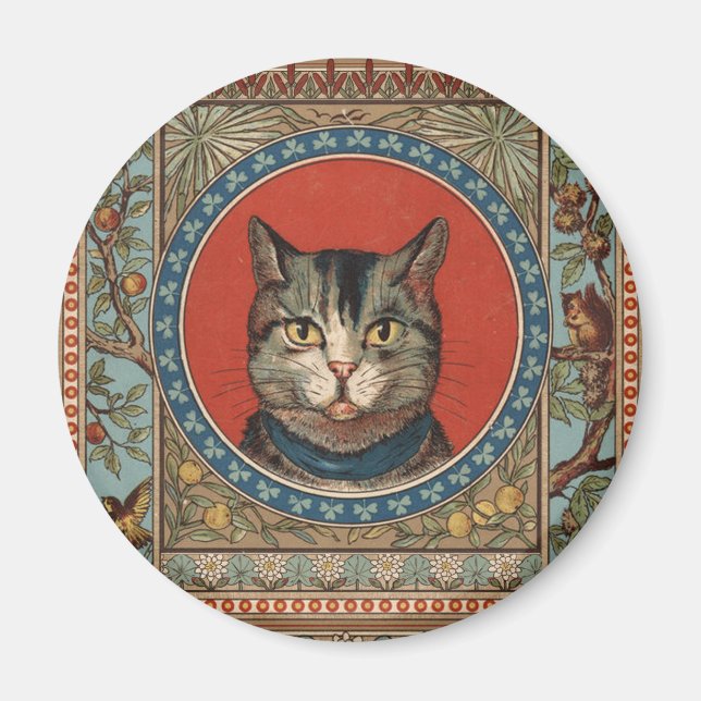 Vintages Katzenleben für Kitty Cat Classic Magnet (Vorne)