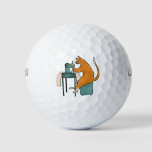Vintages Katzennähen Golfball