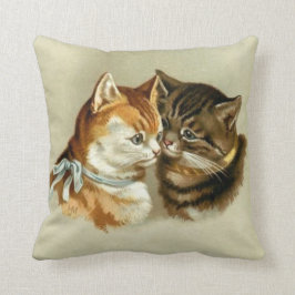 Vintages Katzenthrow-Kissen Kissen