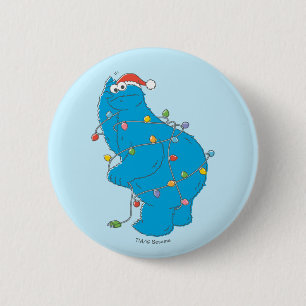 Vintages Keksmonster Weihnachtslicht Button