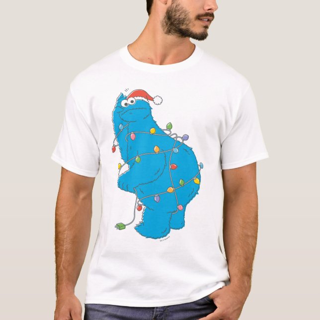 Vintages Keksmonster Weihnachtslicht T-Shirt (Vorderseite)