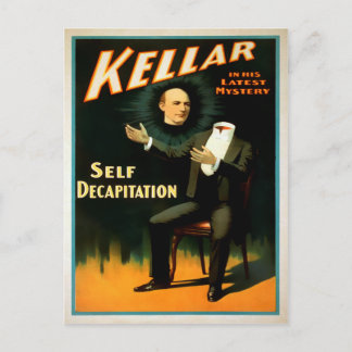 Vintages Kellar Magic Poster Postkarte