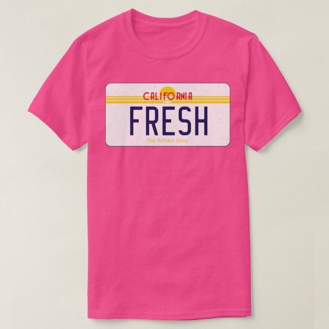 Vintages Kennzeichen für FRISCHES Kalifornien T-Shirt (Design vorne)