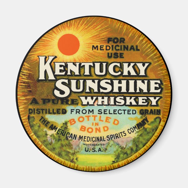 Vintages Kentucky Whiskey-Label Magnet (Vorne)