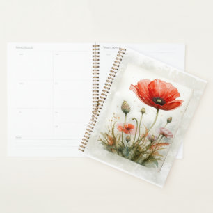 Vintages Kernland Land Art Roter Mohn Blume Planer
