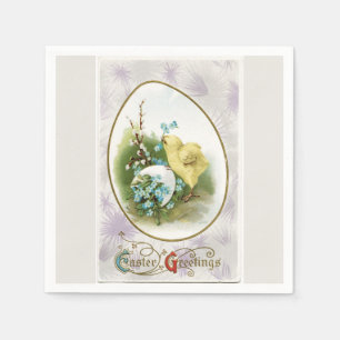 Vintages Kiche und Eierbuch Napkin Serviette