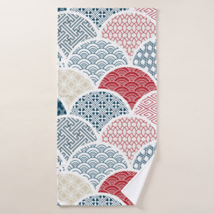 Vintages Kimono-Muster Badehandtuch