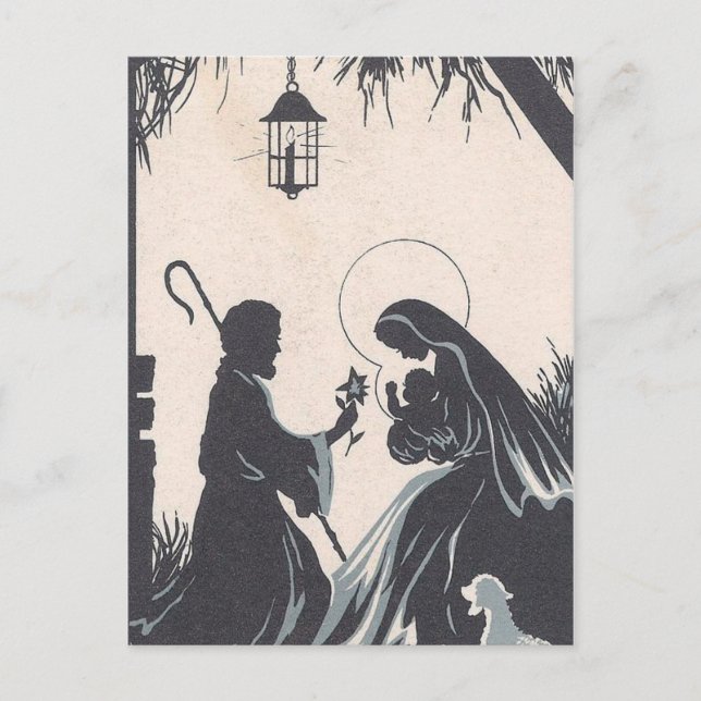 Vintages Kind Jesus Geboren Feiertagspostkarte (Vorderseite)