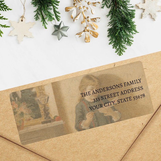 Vintages Kind mit Weihnachtsgrüßzeichen (Von Creator hochgeladen)