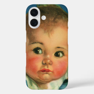 Vintages Kind, Niedliches Baby oder Mädchen im Hoc iPhone 16 Hülle
