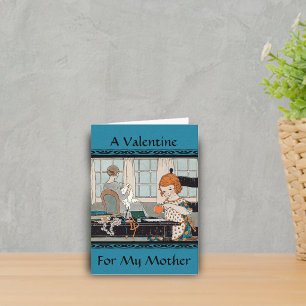 Vintages Kind Valentine Feiertagskarte