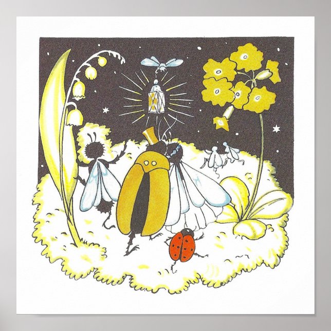 Vintages Kinderbuch Kinderzimmer Art Poster (Vorne)