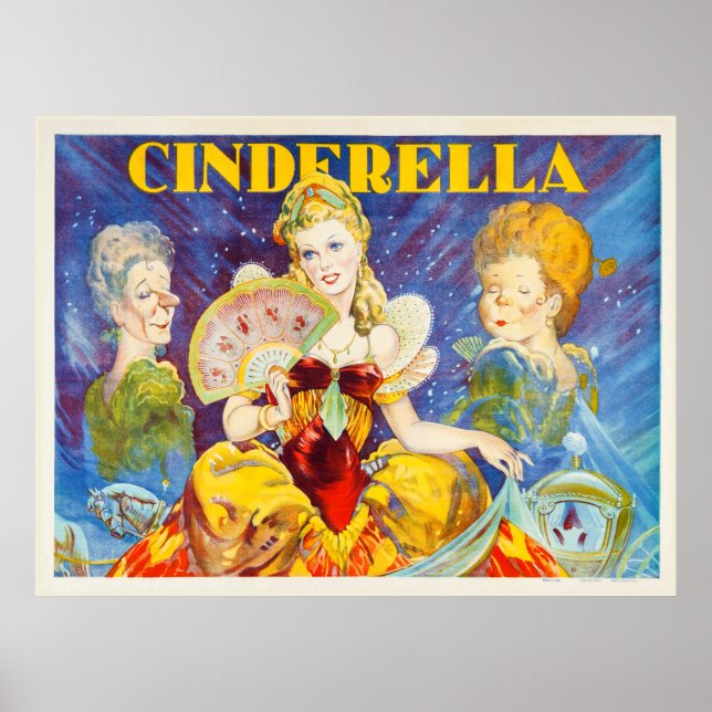 Vintages Kinderella-Theaterposter Poster (Vorne)