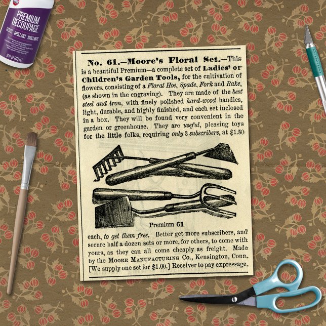 Vintages Kindergarten Set Alte Werbung Seidenpapier (Von Creator hochgeladen)