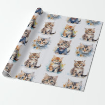 Vintages Kitten Packpapier.