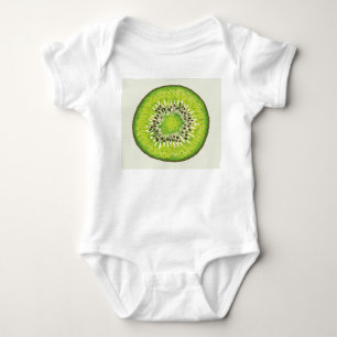 Vintages Kiwi-Slice-Muster. Baby Strampler