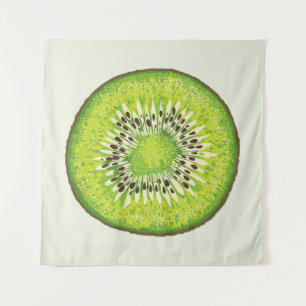 Vintages Kiwi-Slice-Muster. Wandteppich