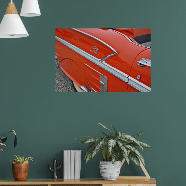 Vintages Klassisches Auto Impala Nah Poster (Wohnzimmer 1)