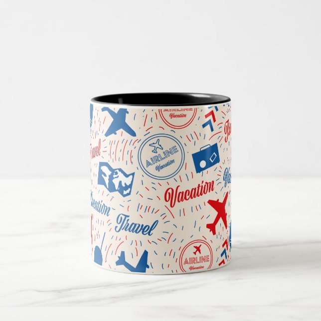 Vintages klassisches Auto Zweifarbige Tasse (Mittel)