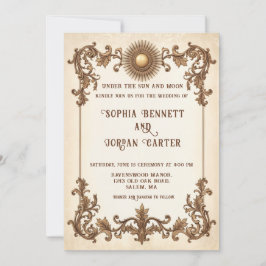 Vintages klassisches Elegantes Hochzeitsempfang Einladung