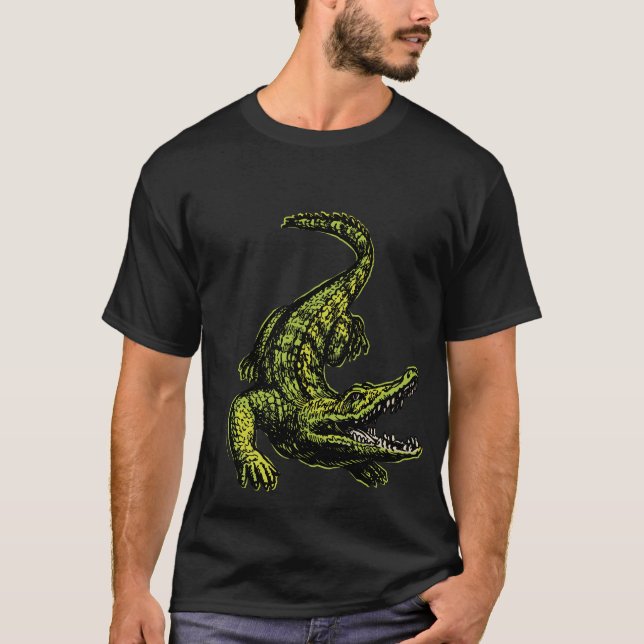 Vintages klassisches Krokodil T-Shirt (Vorderseite)