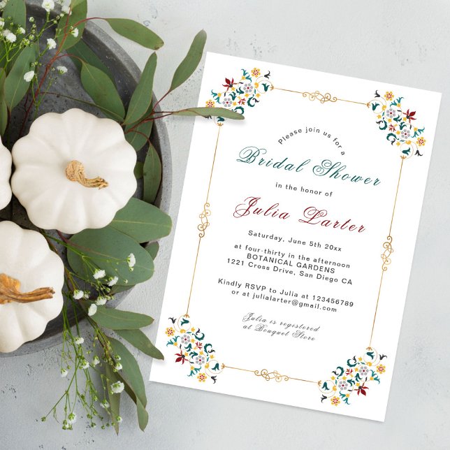 Vintages klassisches Motiv-Brautparty Einladung (Von Creator hochgeladen)