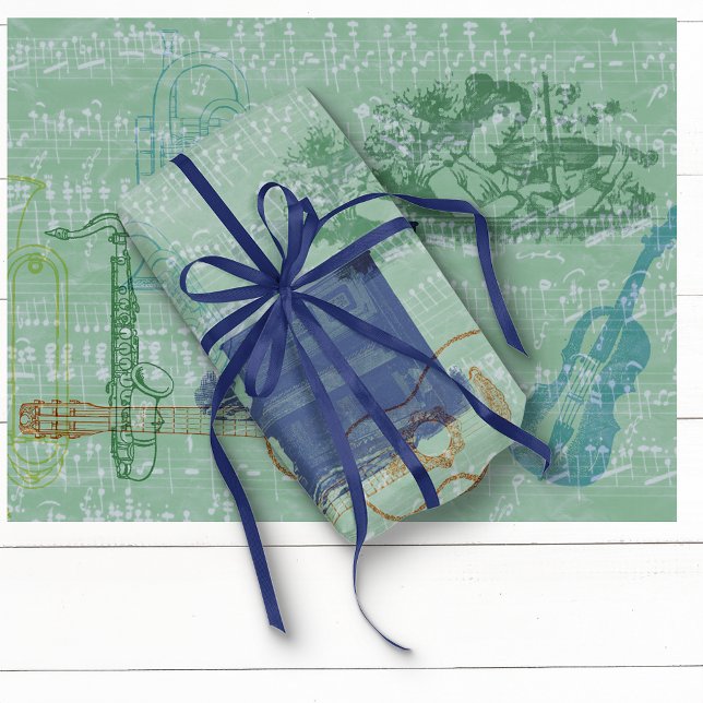 Vintages Klavier und andere Musikinstrumente Seidenpapier (Von Creator hochgeladen)