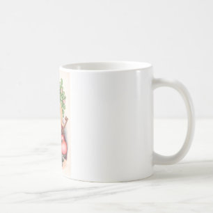 Vintages Kleeblatt Herz und St. Patrick's Day Kaffeetasse
