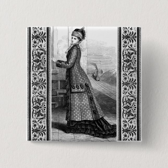 Vintages Kleid Button (Vorderseite)