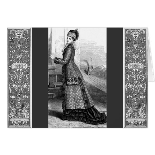 Vintages Kleid Karte