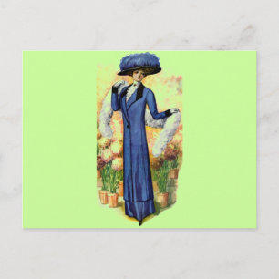 Vintages Kleid Postkarte
