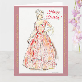 Vintages Kleid, zum Geburtstag glücklich Karte