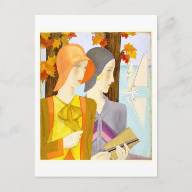 Vintages Kleidungsdesign der 20er Jahre Postkarte (Vorderseite)