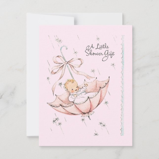 Vintages kleines Baby-Duschgeschenk (Vorderseite)