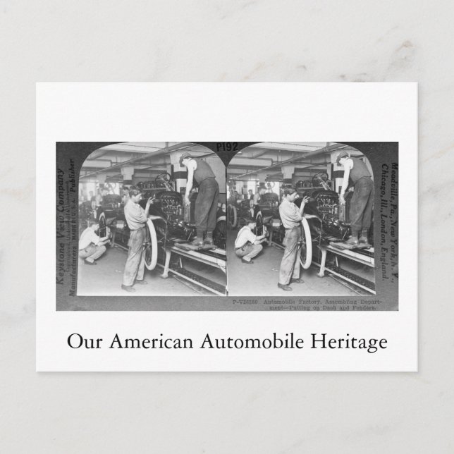 Vintages Klischee Unser Automobilerbe Postkarte (Vorderseite)