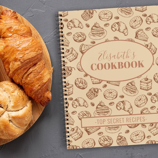 Vintages Kochbuch personalisiertes Rezept-Journal Notizbuch (Von Creator hochgeladen)