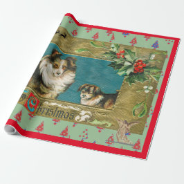 VINTAGES KOLLAGE-CHRISTMAS-Wrapping Paper Geschenkpapier