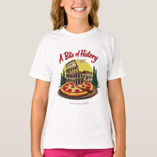 Vintages Kolosseum Rom & Neapolitanische Pizza Kun T-Shirt