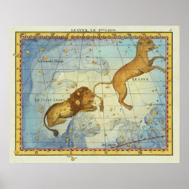 Vintages Konstellationsleo Poster (Vorne)