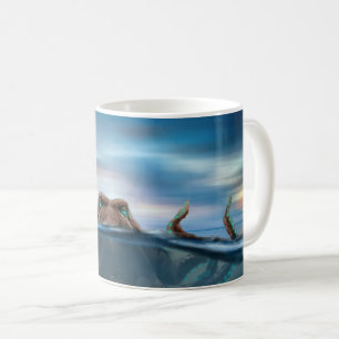 Vintages Kraken-Sea-Monster Kaffeetasse
