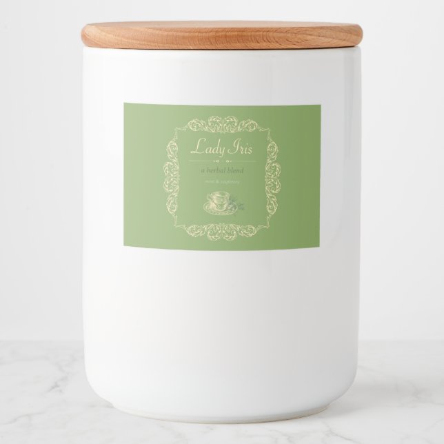 Vintages Kräutertee-Etikett Lebensmitteletikett (Vorderseite)