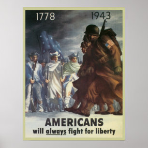 Vintages Kriegs-Plakat von WWI und von WWII Poster